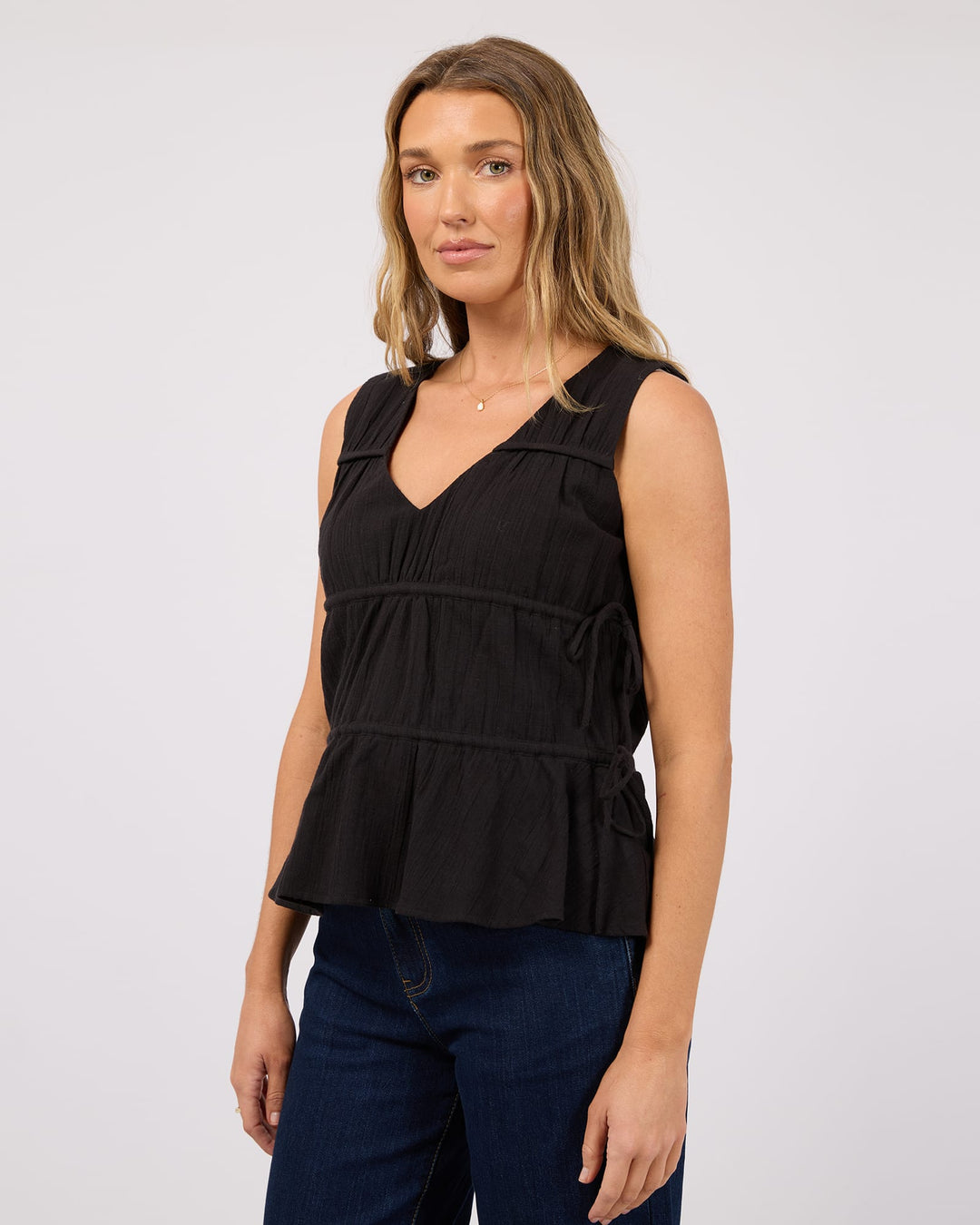 All About Eve Heidi Ruched Top - Black - photo 3 of 6