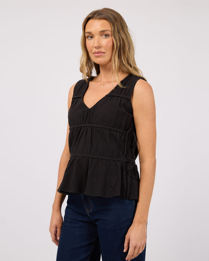 All About Eve Heidi Ruched Top - Black - photo 3 of 6