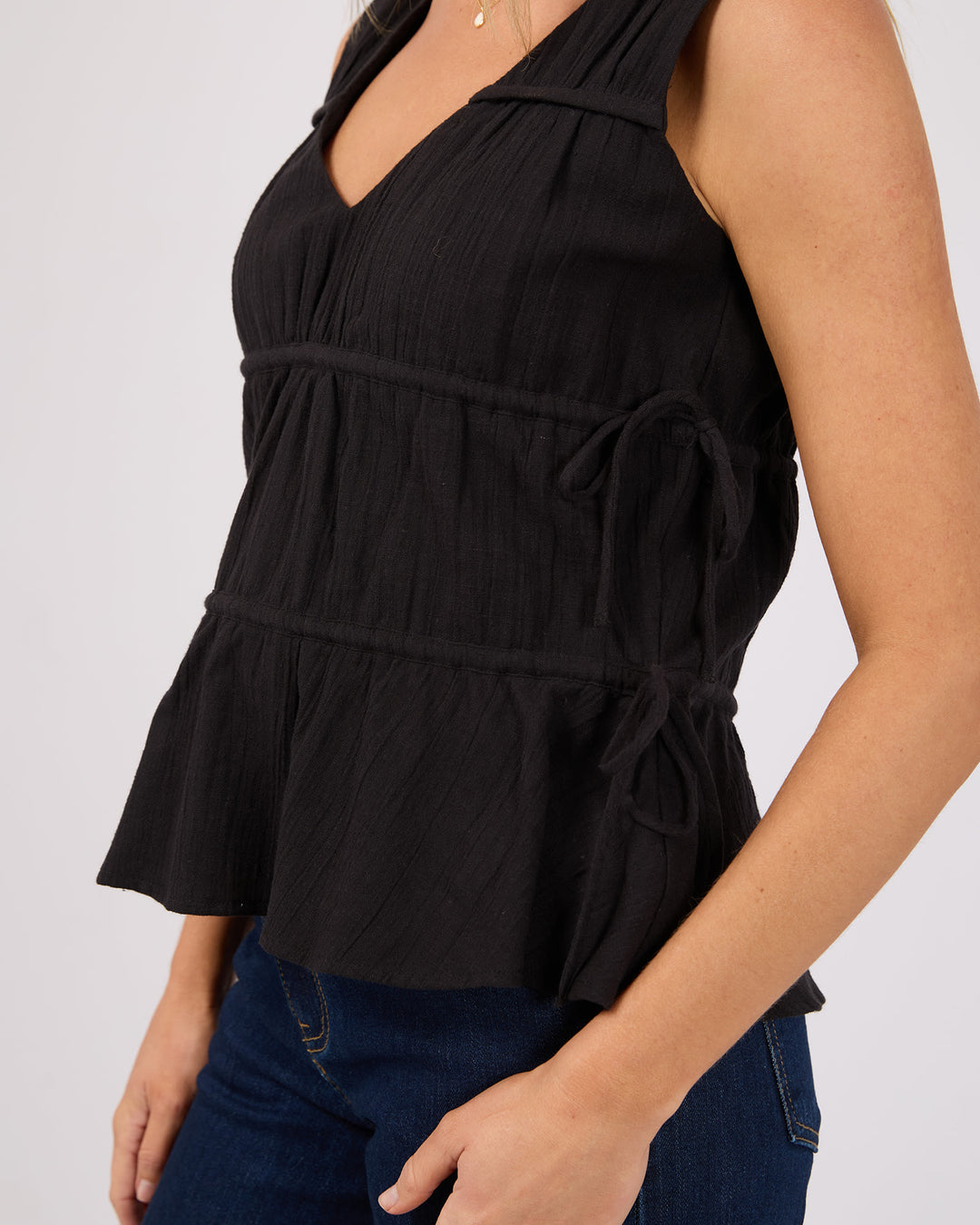 All About Eve Heidi Ruched Top - Black - photo 4 of 6