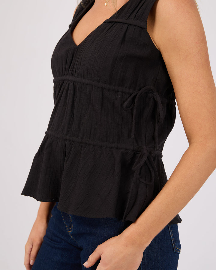 All About Eve Heidi Ruched Top - Black - photo 4 of 6