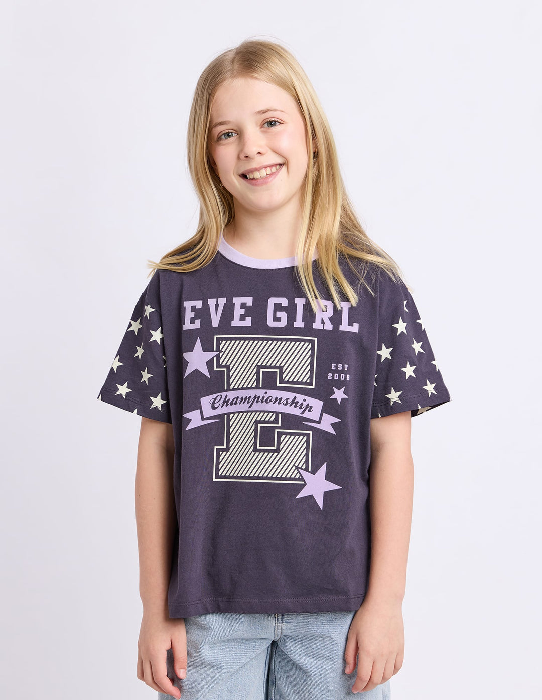 Eve Girl Superstar Tee (Size 8-16) - Navy - photo 1 of 4
