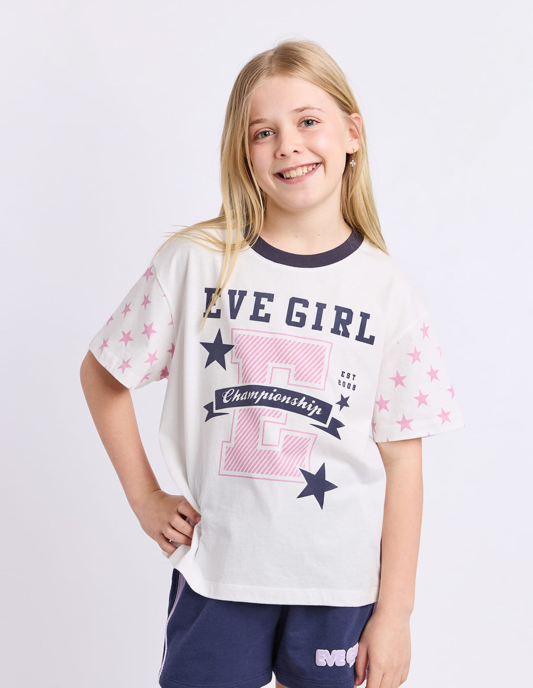 Eve Girl Superstar Tee (Size 8-16) - Vintage White - photo 1 of 4