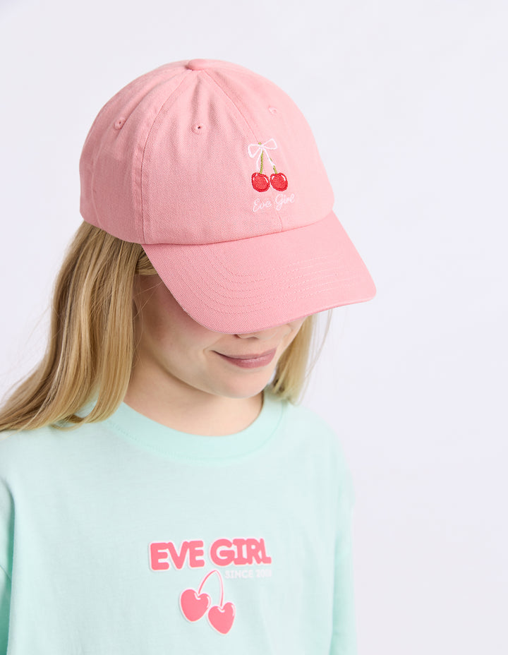 Eve Girl Cherry Cap (Size 8-16) - Pink