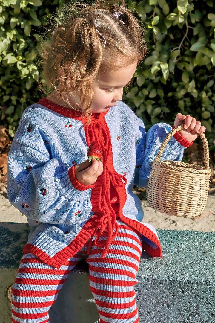 Poss &amp; Soss Tie Up Cardigan, Cherry Bomb, view 5 of 11
