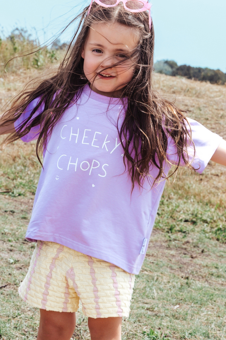 Poss &amp; Soss Cheeky Chops Tee, Lavender, front view