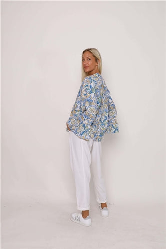 Carbon The Label - Perla Tiered Top - Denim Blue