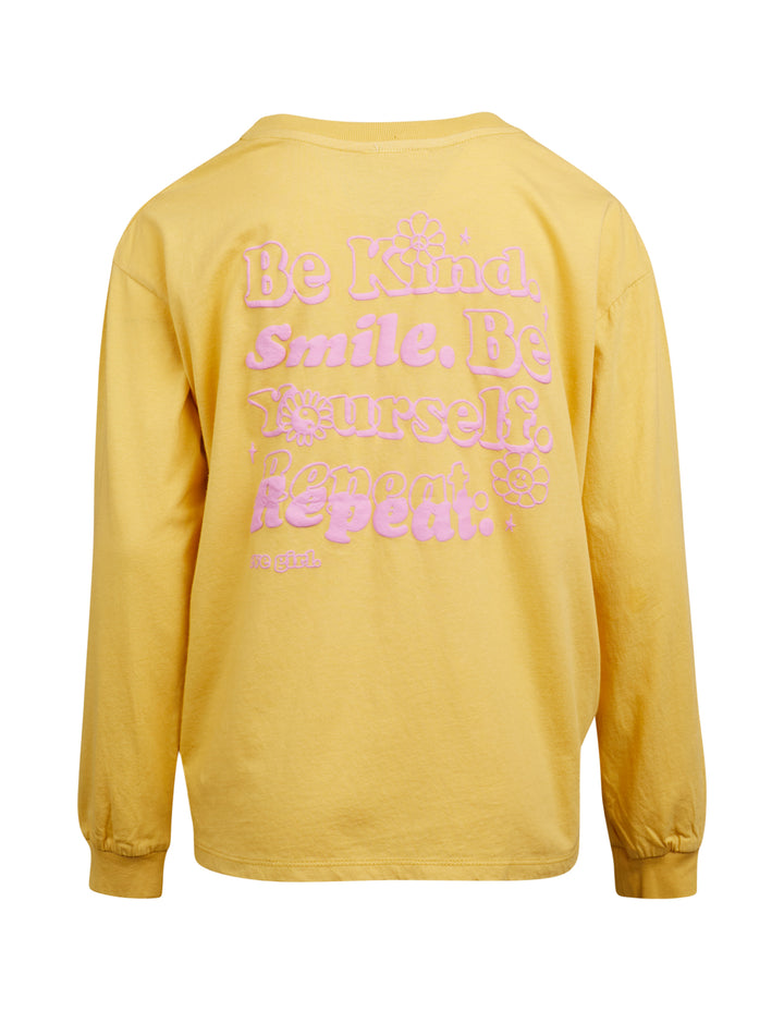 Eve Girl REPEAT LSLV TEE (SIZE 8-16) in MUSTARD