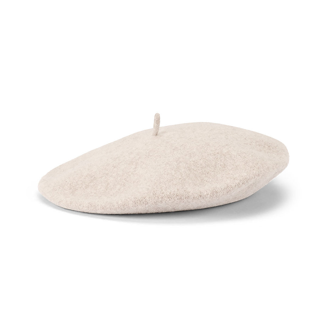 Avenel AMELIE - 100% WOOL BERET (11") in WHITE