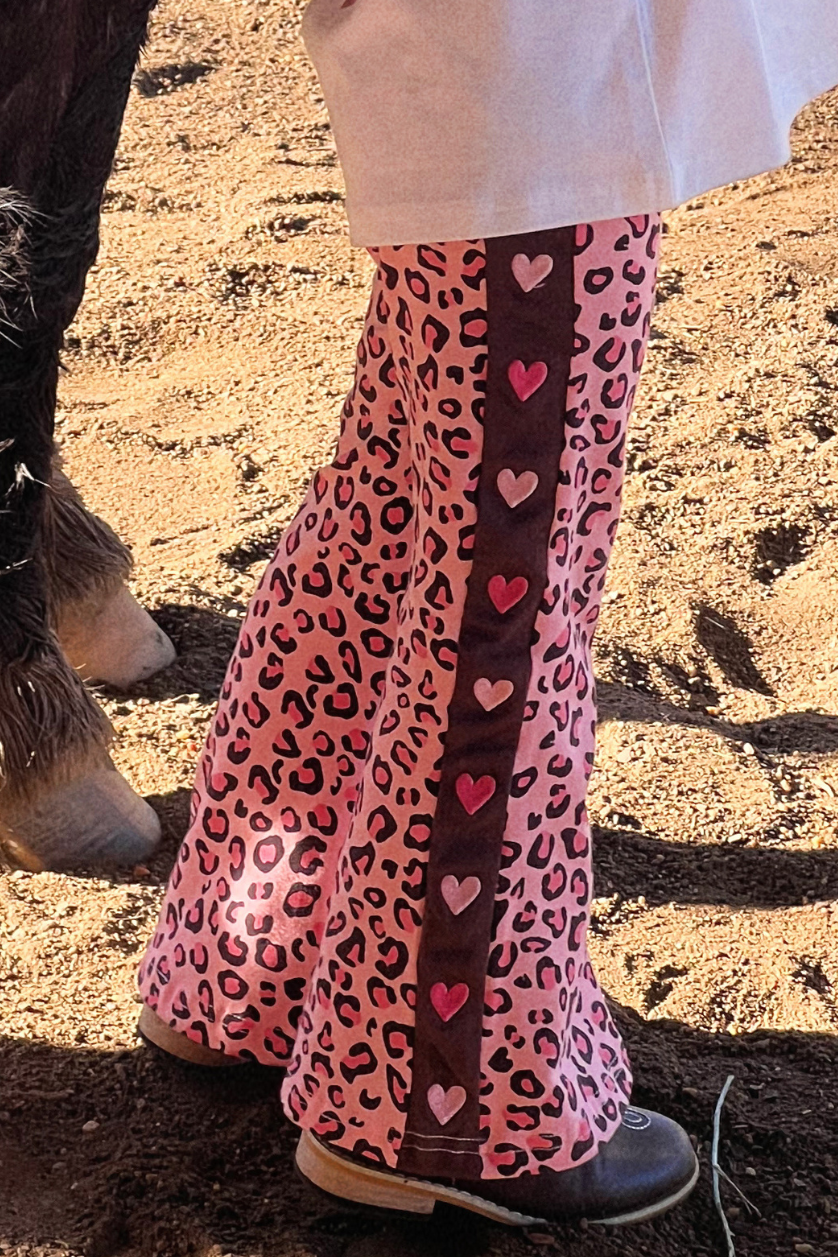 Poss & Soss Heart Flares, Pink Leopard, view 2 of 7