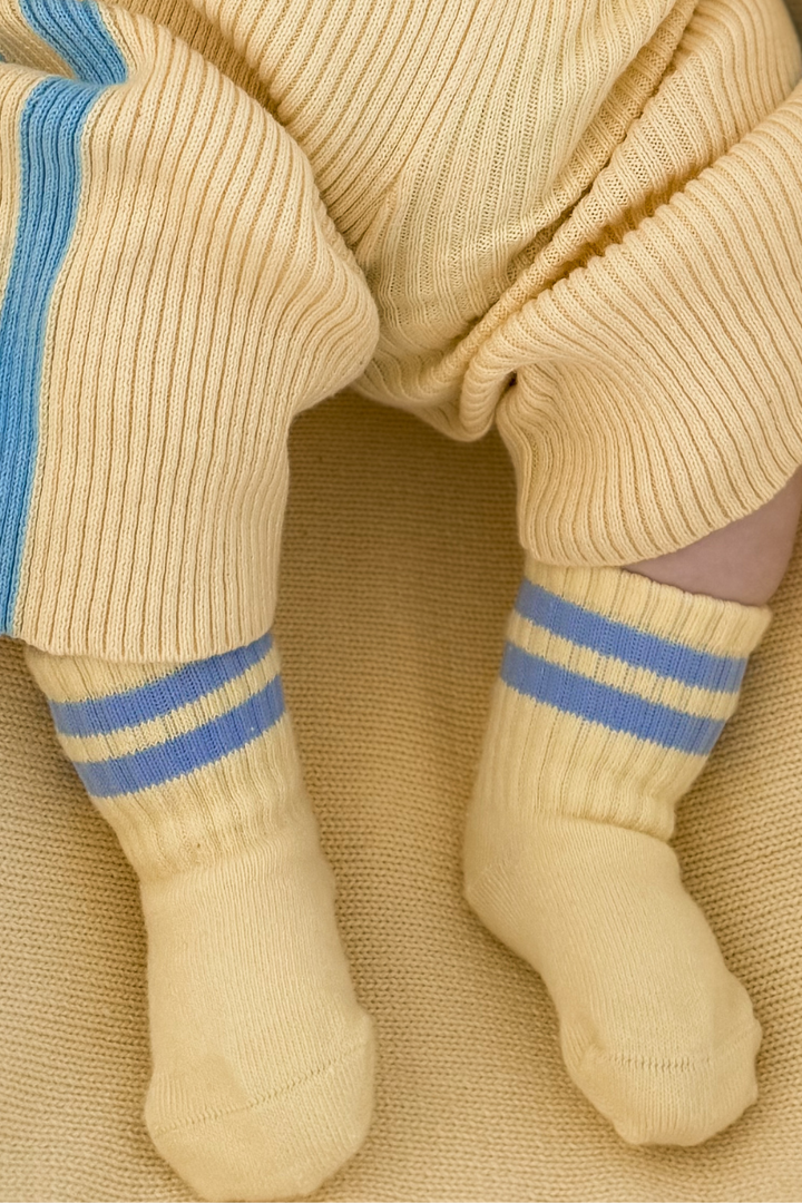 Poss &amp; Soss Socks, Lemon Twist, front view