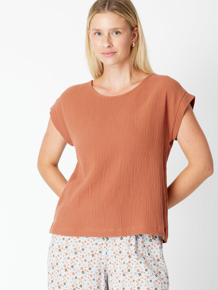 Luna Sky Tarin Everyday Top in Cinnamon, view 1