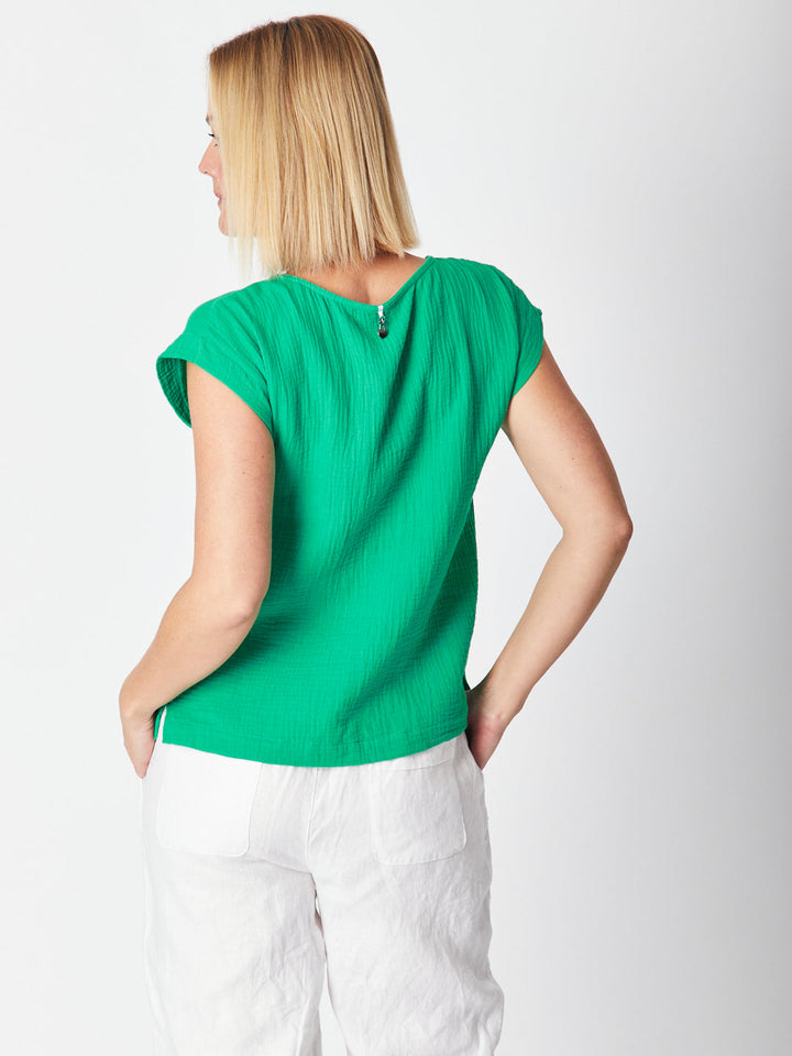 Luna Sky Tarin Everyday Top in Emerald, view 3