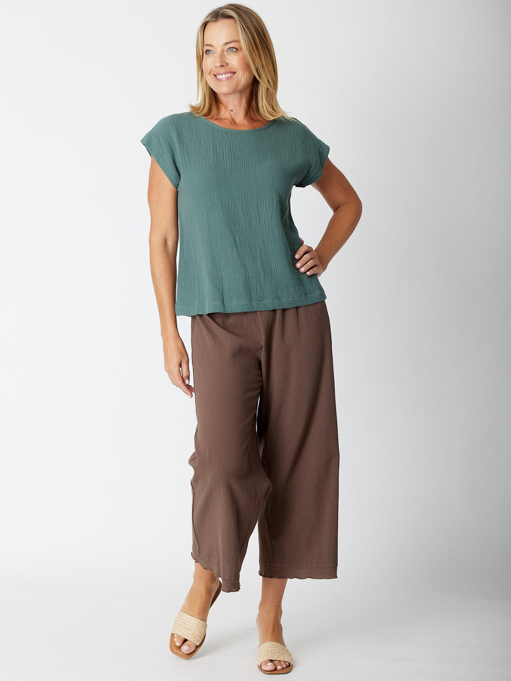 Luna Sky Tarin Everyday Top in Khaki, view 2