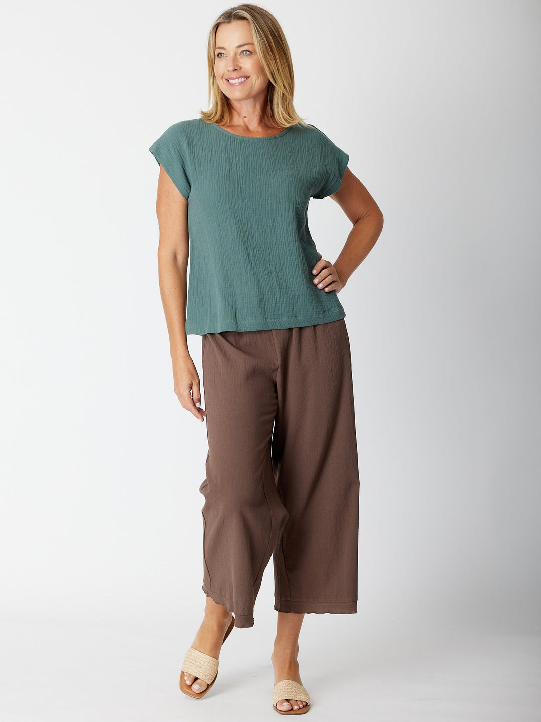 Luna Sky Tarin Everyday Top in Khaki, view 2