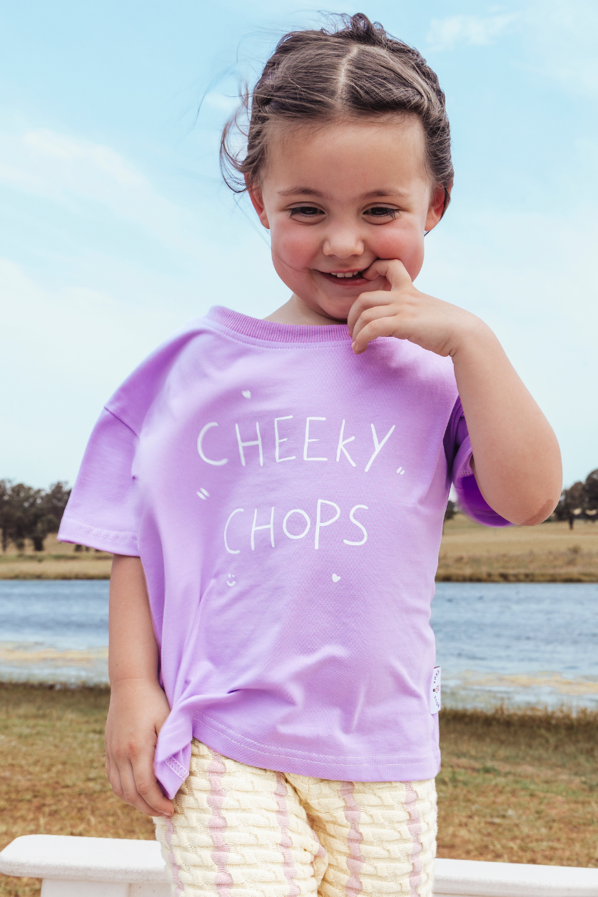 Poss &amp; Soss Cheeky Chops Tee, Lavender, view 2 of 5