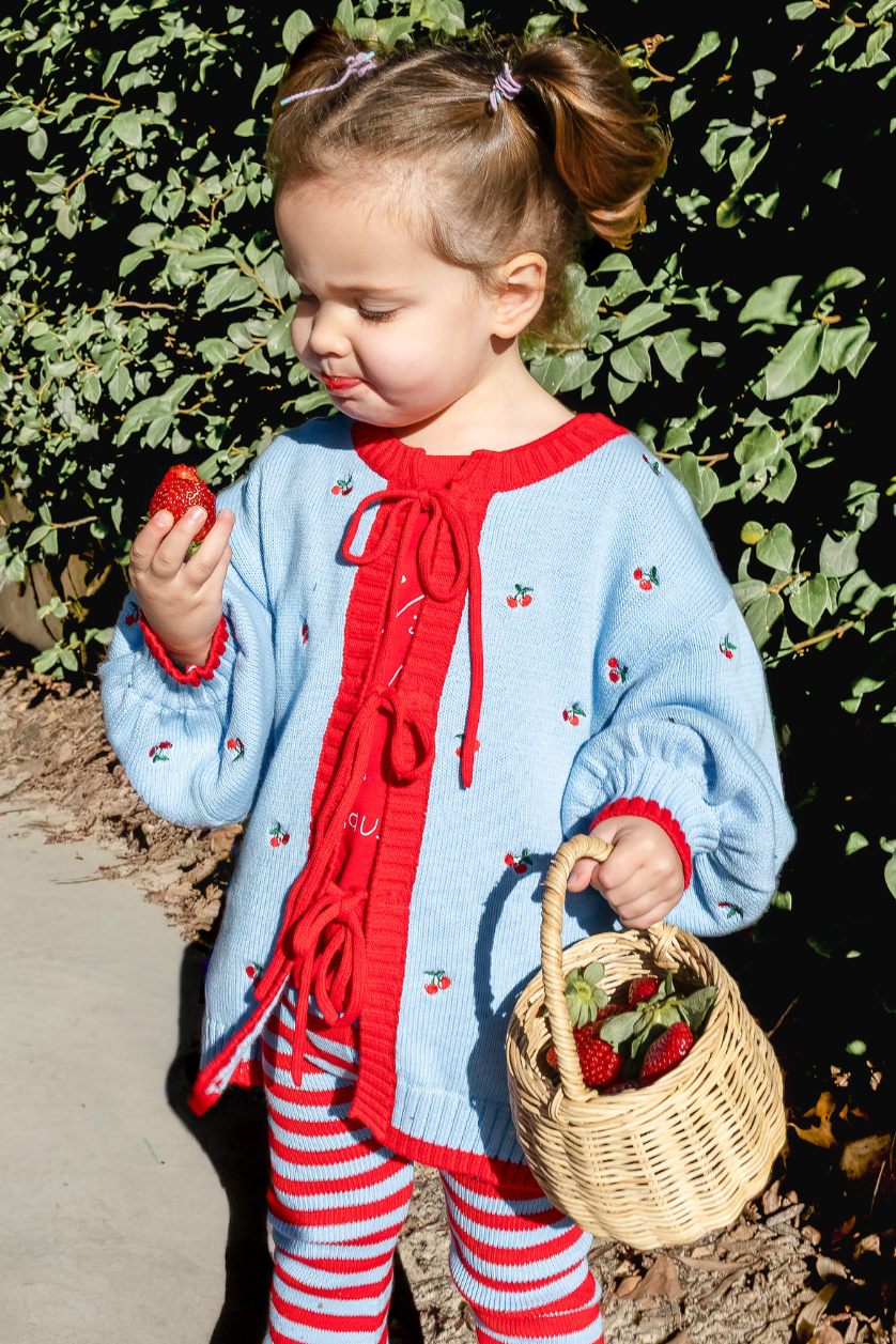Poss &amp; Soss Tie Up Cardigan, Cherry Bomb, view 4 of 11