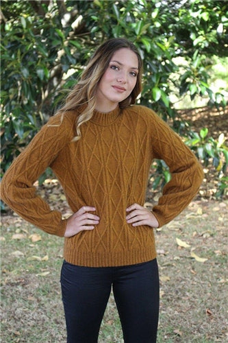 Lothlorian Cable Bell Sleeve Jumper Gold