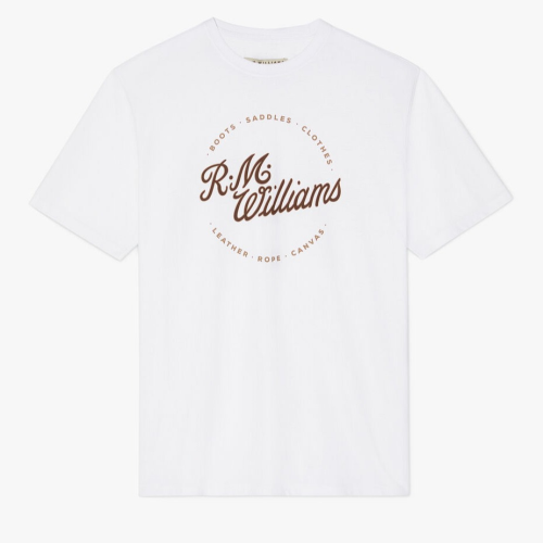 R.M.Williams Script Stamp T-Shirt White