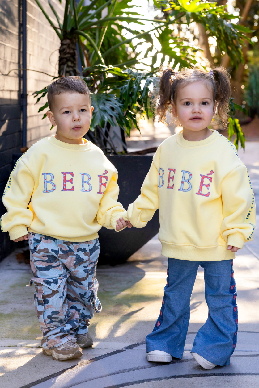 Poss & Soss Bebe Jumper, Butter, front view