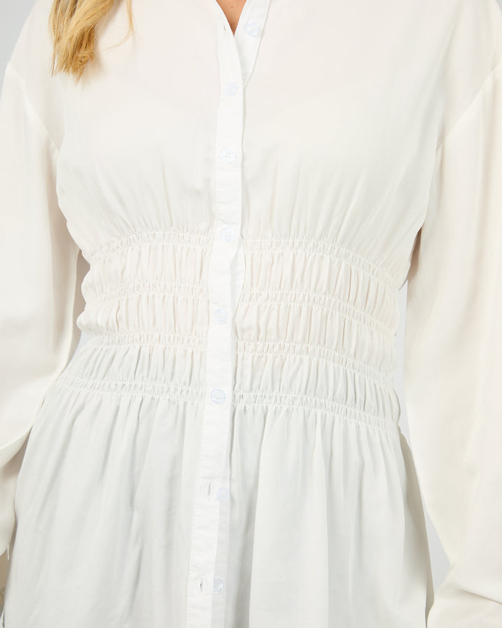 All About Eve AAE RUCHED SHIRT in WHITE