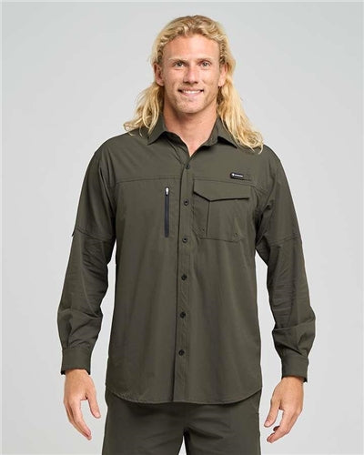 The Mad Hueys Hueys Good Life | UPF 50+ Fishing Shirt - Oil Green