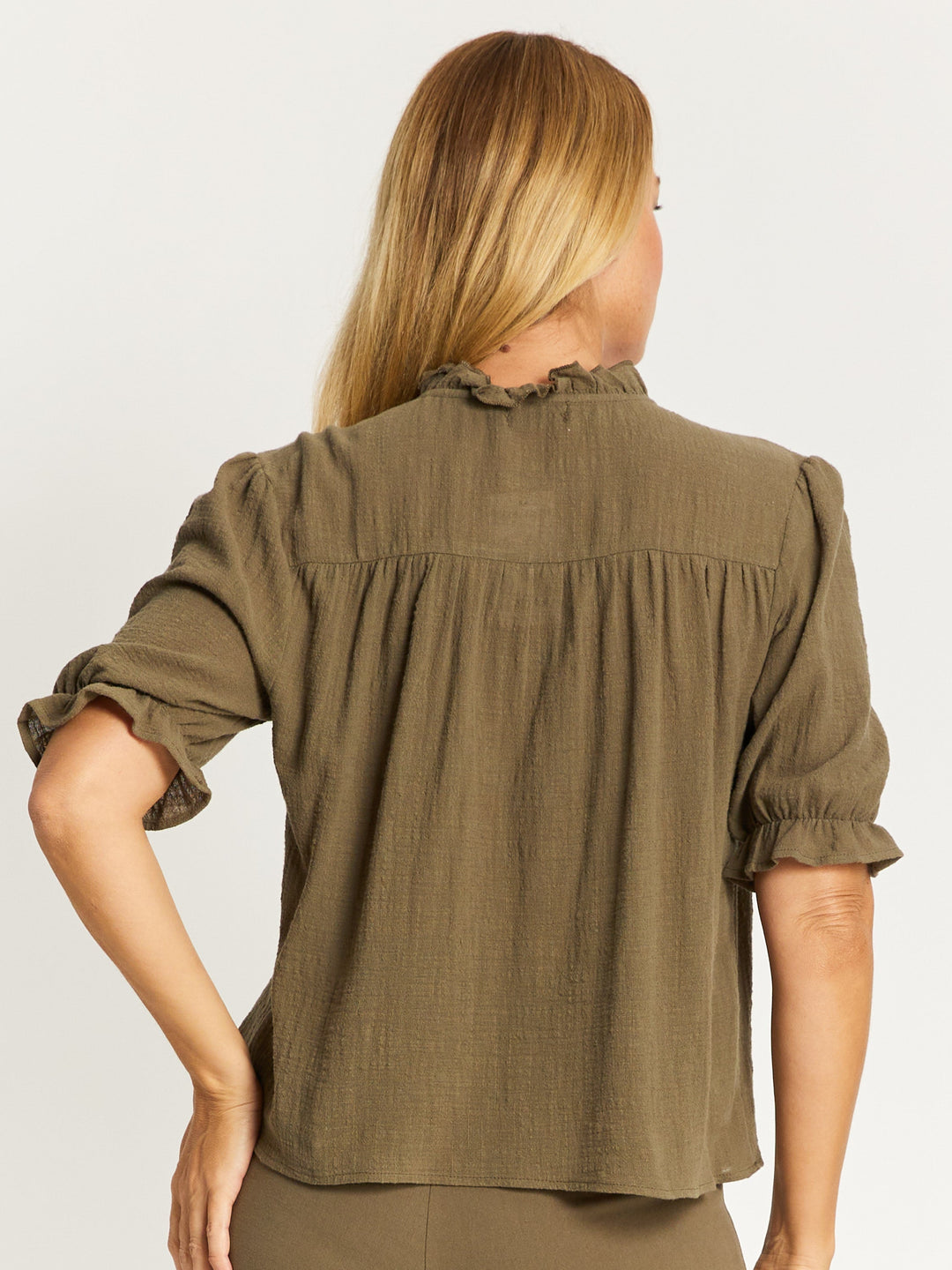 Cordelia St Summer Fun Top in Khaki, view 4