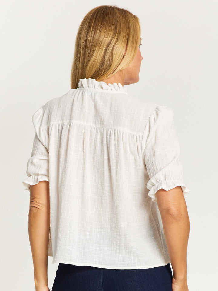 Cordelia St Summer Fun Top in White, view 4