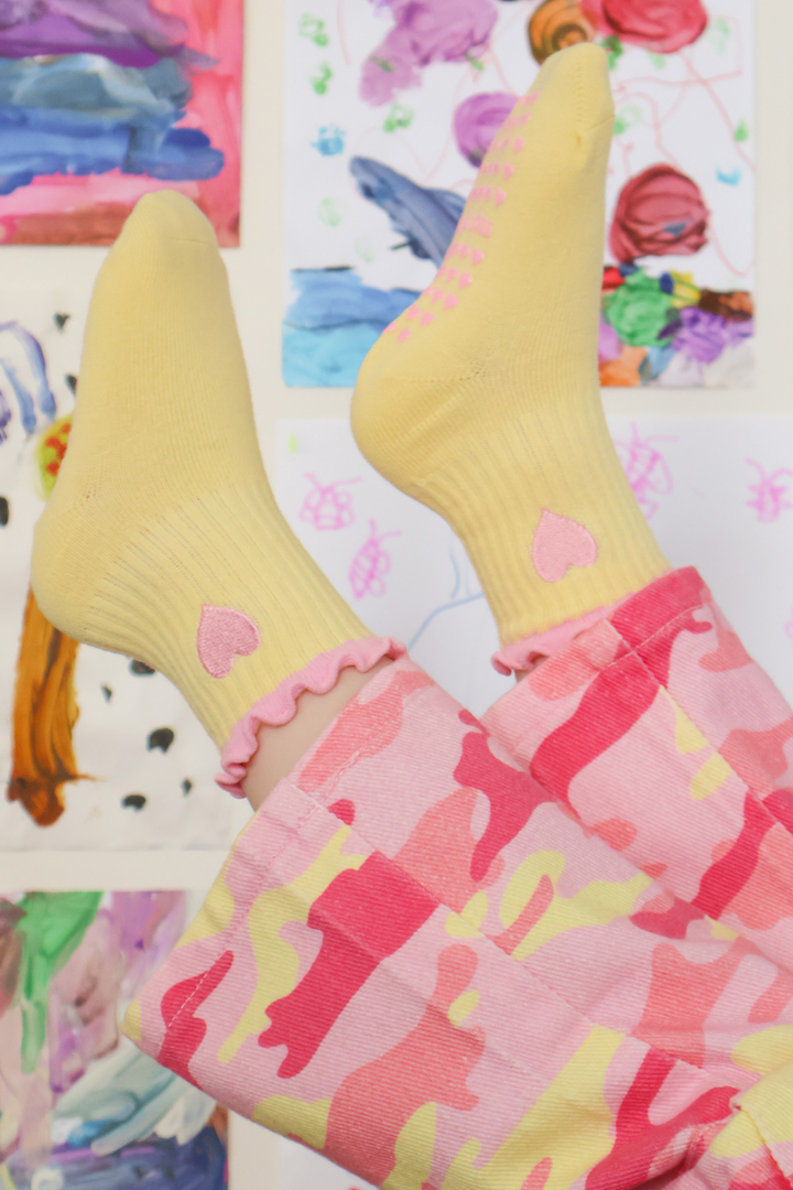 Poss &amp; Soss Heart Socks, Pink Lemonade, view 2 of 7