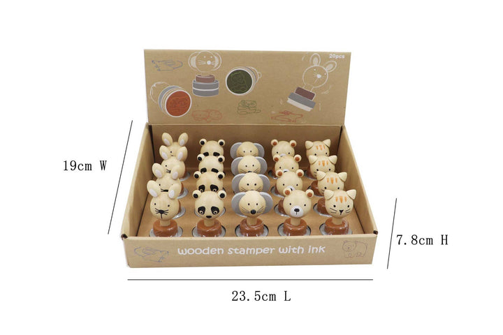 ToysLink Wooden Animal Stamps