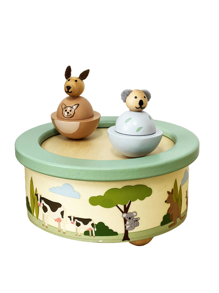 ToysLink Wooden Kangaroo &amp; Koala Music Box