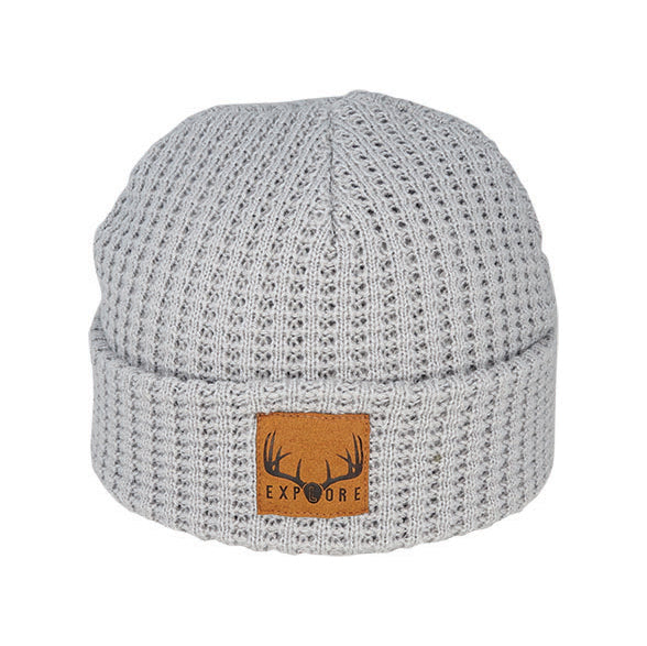 Avenel BRONTE - KID'S WAFFLE KNIT EXPLORE BEANIE in GREY