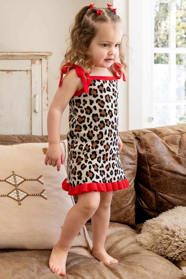 Poss &amp; Soss Florence Tie Dress in Leopard, view 4