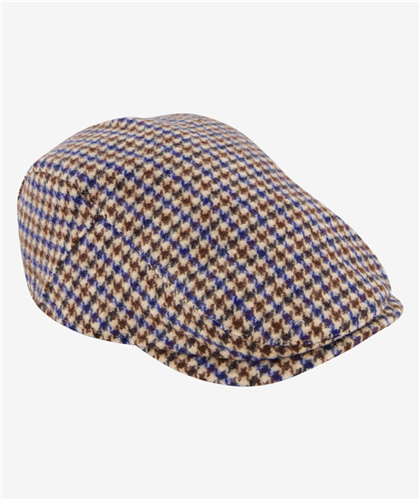 Swanndri - Bristol Flat Cap- Cobalt Houndstooth