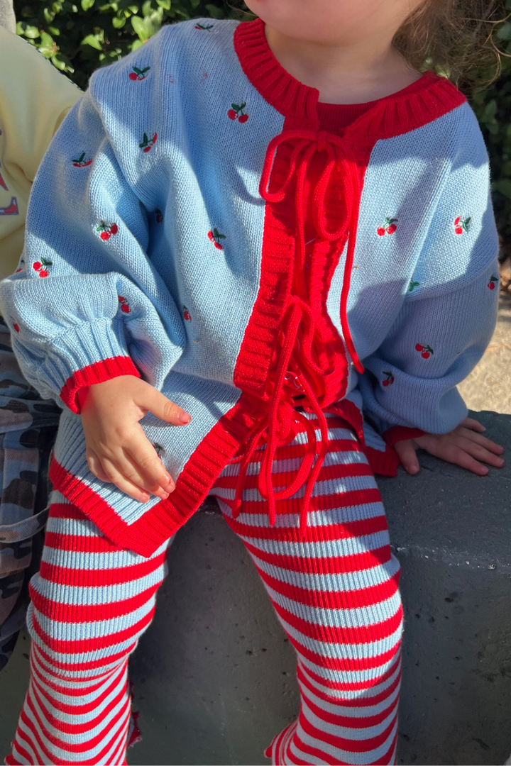 Poss &amp; Soss Tie Up Cardigan, Cherry Bomb, view 2 of 11