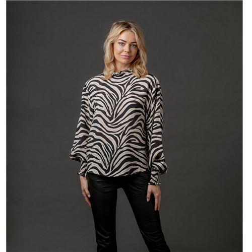 Mi Moso Jamie L/S Zebra Top