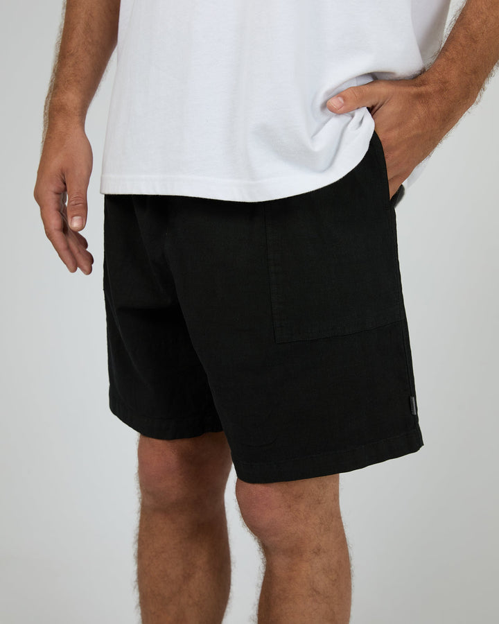 Silent Theory EW Patch Pocket Short - Black - view 5
