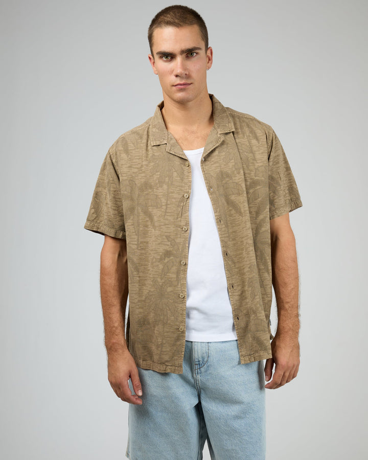 Silent Theory Foliage S/S Shirt - Brown