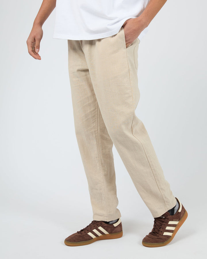 Silent Theory Linen Pant - Tan - view 4
