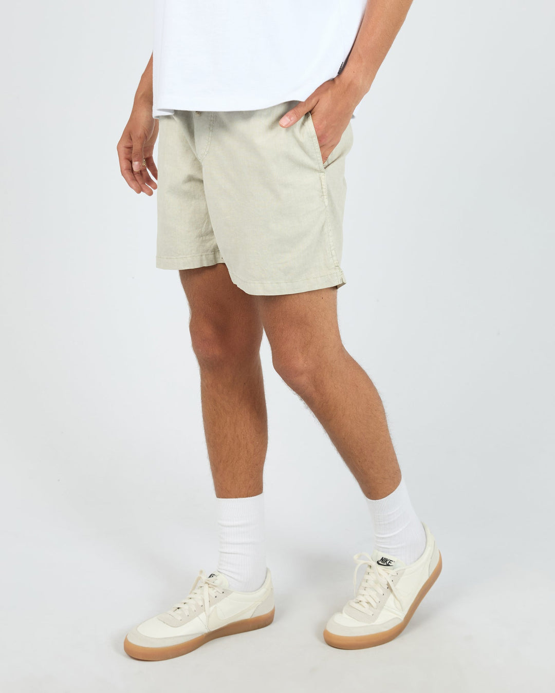 Silent Theory Elastic Waist Short - Natural - view 4