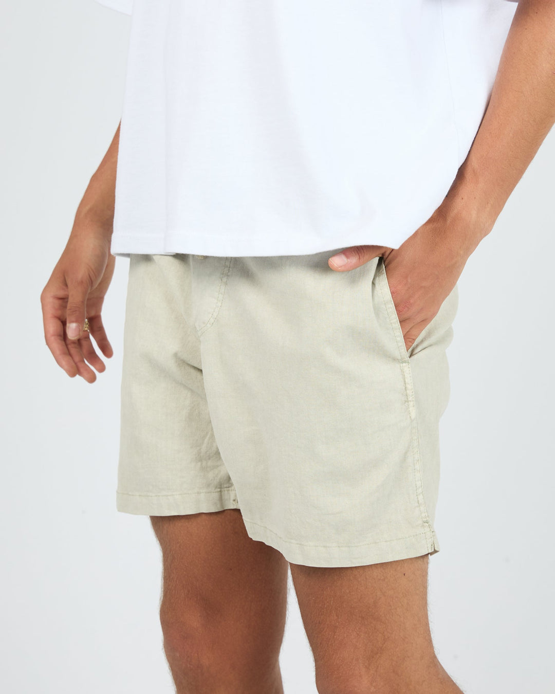 Silent Theory Elastic Waist Short - Natural - view 5