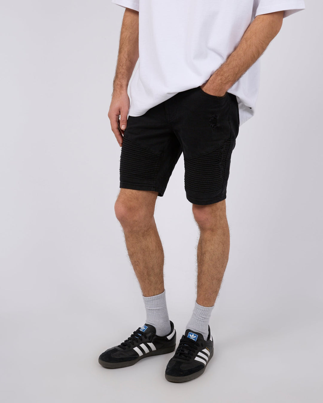 Silent Theory Strung Out Moto Short - Black