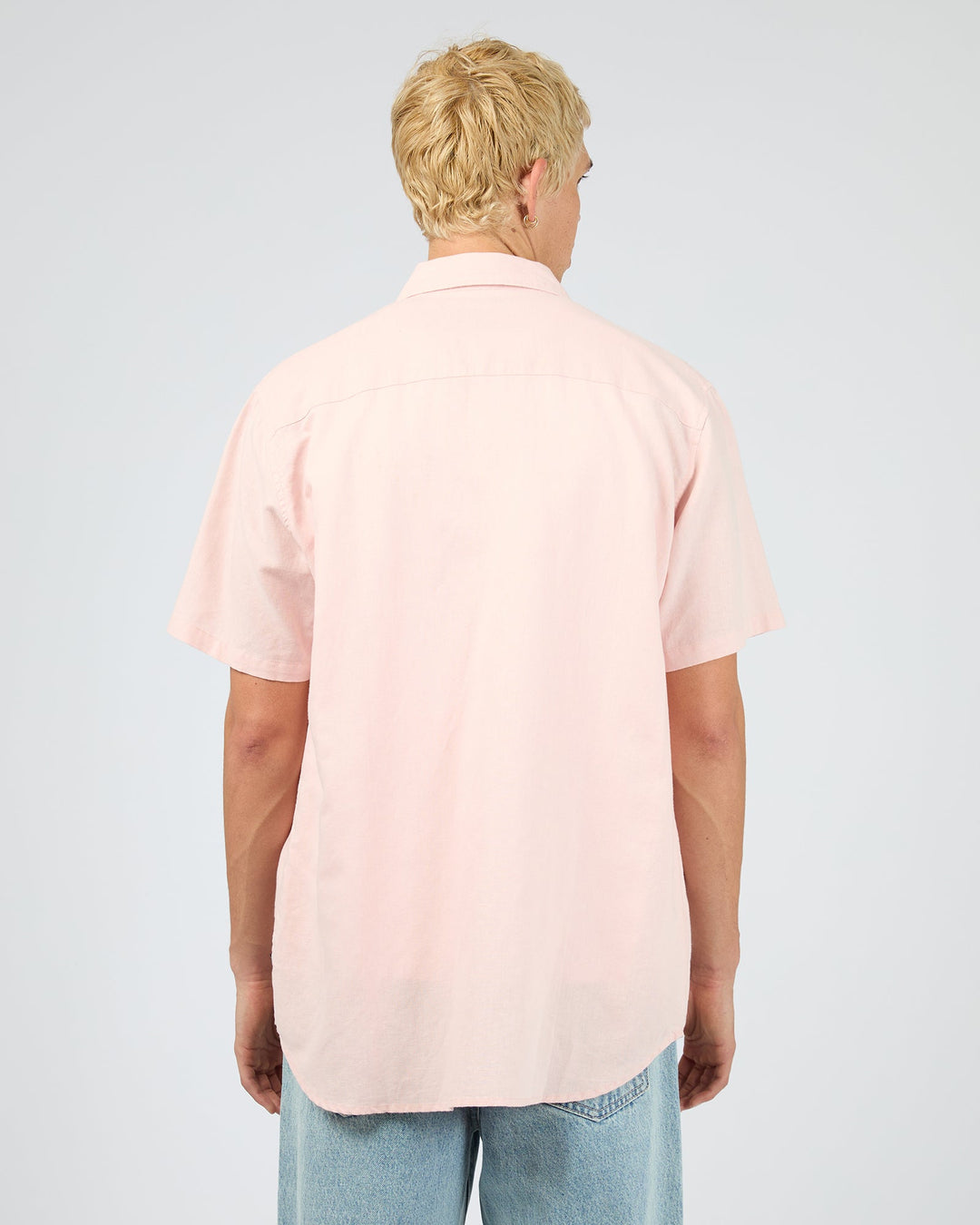 Silent Theory Linen S/S Shirt II - Pink - view 4