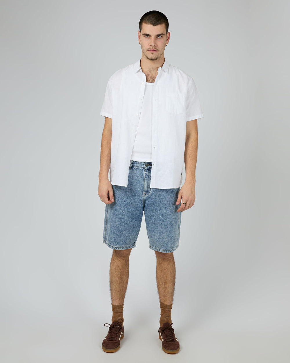 Silent Theory Linen S/S Shirt II - White - view 2