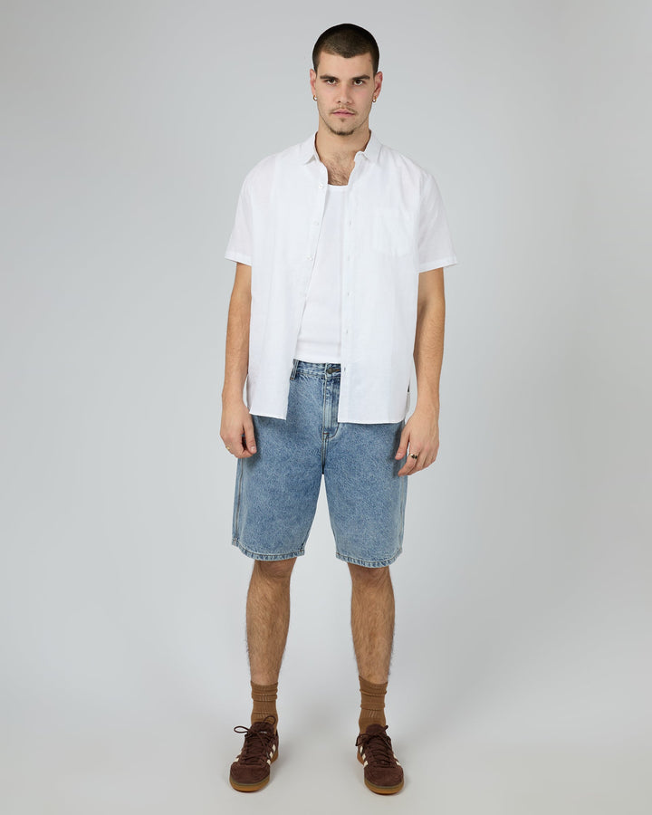 Silent Theory Linen S/S Shirt II - White - view 2