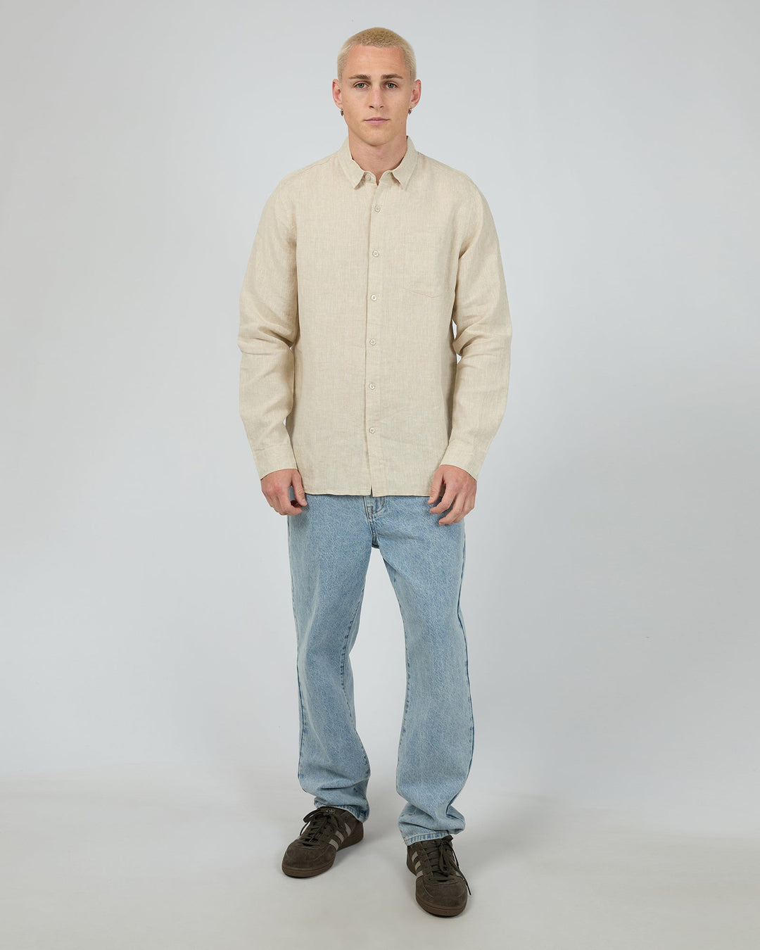 Silent Theory Linen L/S Shirt II - Natural - view 2