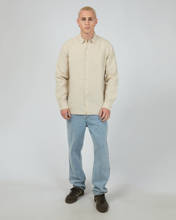 Silent Theory Linen L/S Shirt II - Natural - view 2