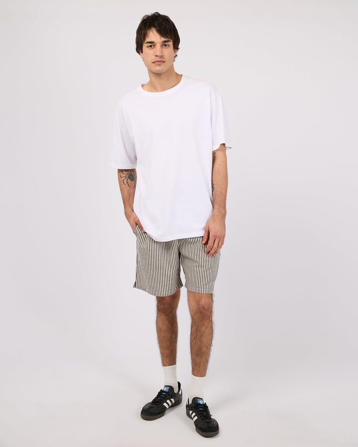 Silent Theory Stripe Linen Short - Navy - photo 2 of 6