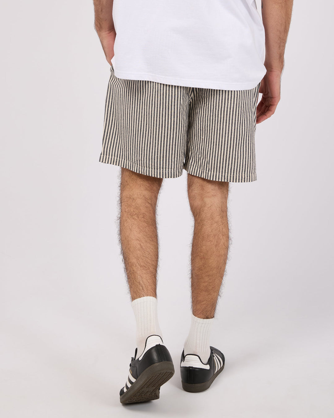 Silent Theory Stripe Linen Short - Navy - photo 3 of 6