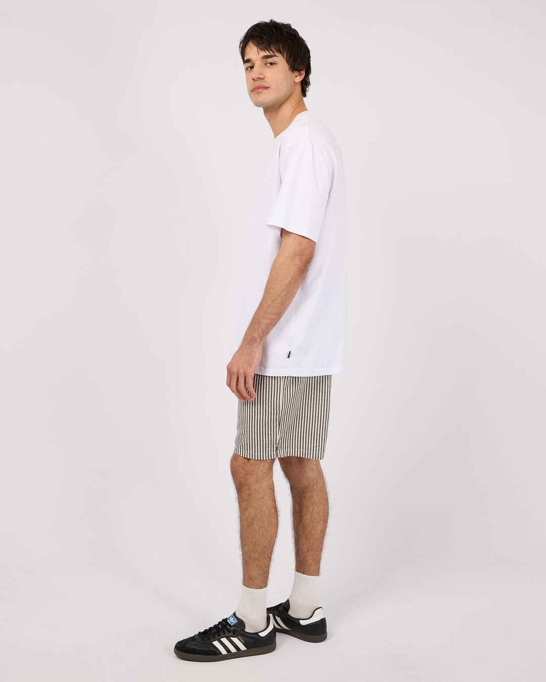 Silent Theory Stripe Linen Short - Navy - photo 6 of 6