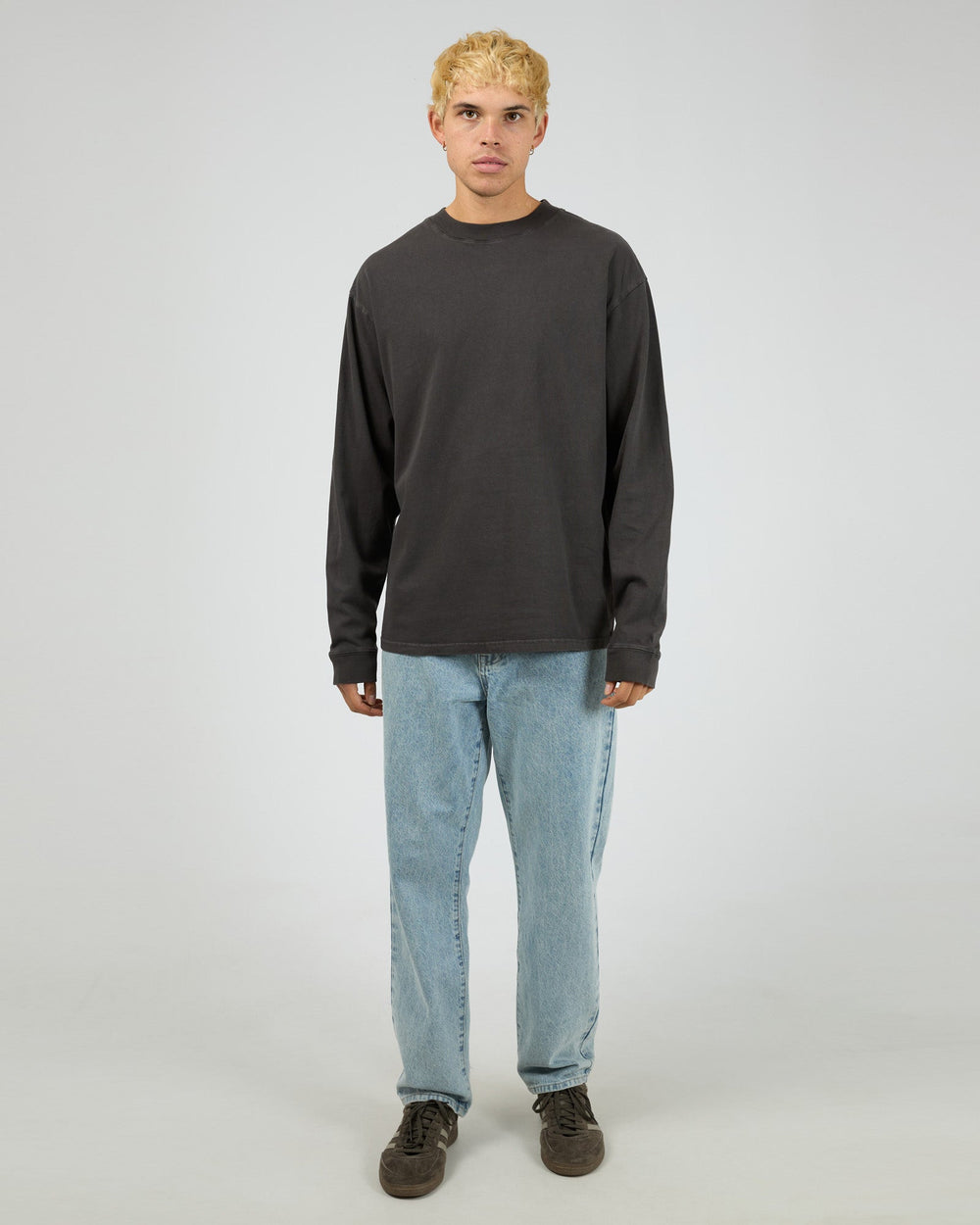 Silent Theory Heavyweight L/S Tee - Coal - view 2
